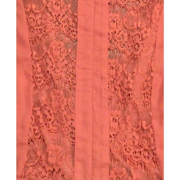 Aina Be Women’s Peach Lace Cut Out Sleeveless Blouse Top – Size Small - Picture 4 of 4